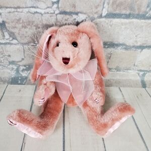 2/$25  Plush Bunny Peachy Rose 6.5" H